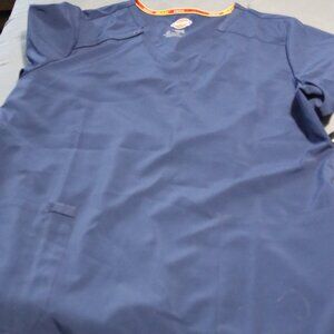 Dickies brand scrub top, new with tags, Navy in color,  size XL